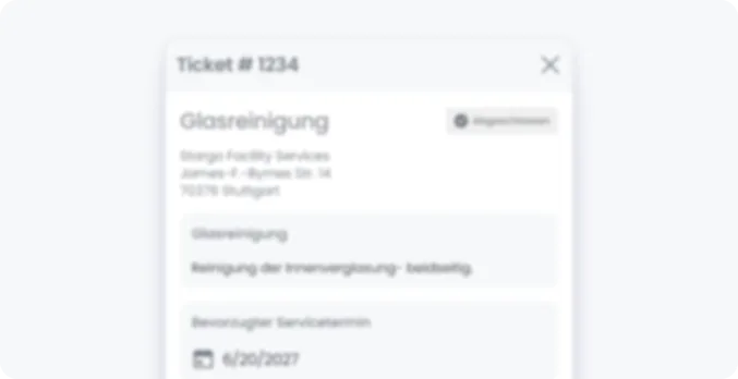 Abgeschlossenes Ticket